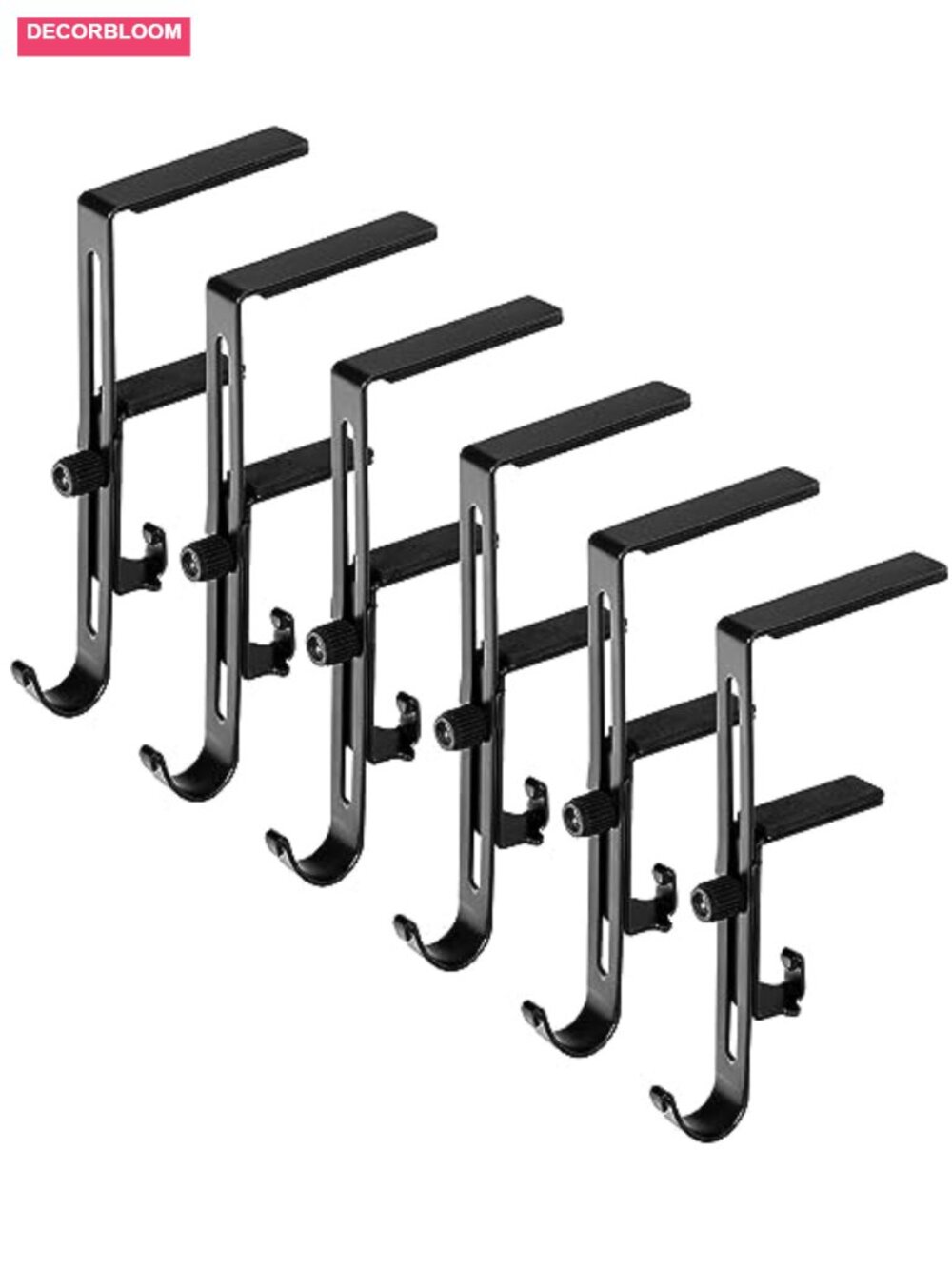 6 Pcs Christmas Stocking Holders for Mantle, Metal Stocking Hooks